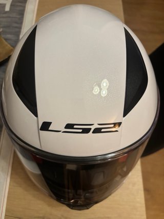 Casco de moto integral LS2 blanco