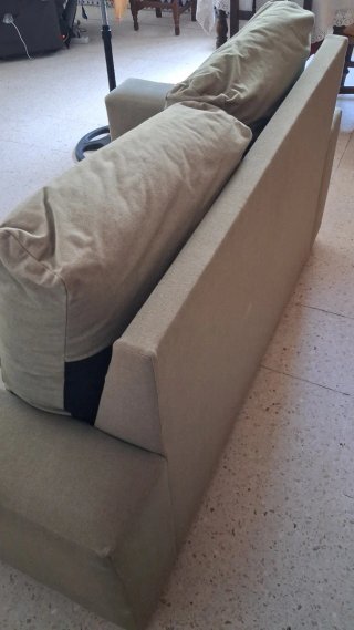 Divano 3+2 posti in tessuto beige