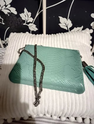 Bolso Fetiche Suances Teal con Pedrería