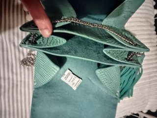Bolso Fetiche Suances Teal con Pedrería