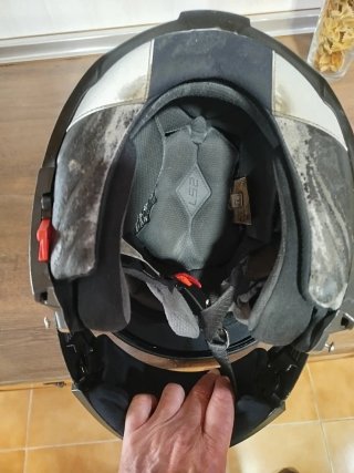 Casco de moto negro LS2