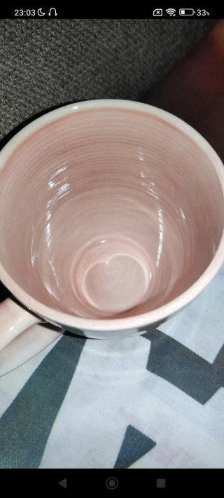 2 Tazas Grandes Cerámica Rosa y Gris