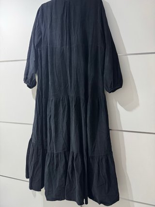 Vestido largo negro pana