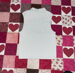 Top blanco sin mangas verano mujer