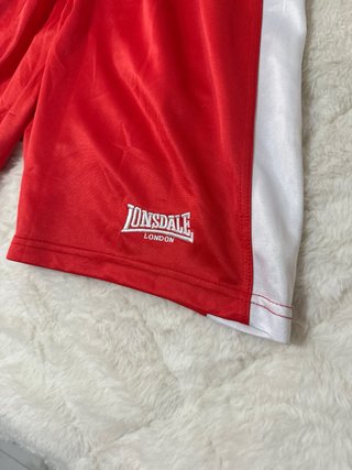 Pantalones de boxeo Lonsdale rojos y blancos