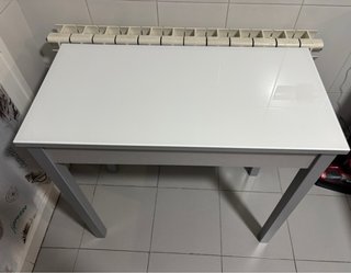 Mesa de cocina cristal y madera