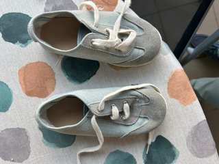 Zapatillas infantiles lona y ante