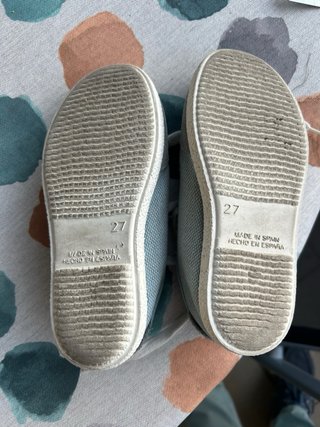 Zapatillas infantiles lona y ante