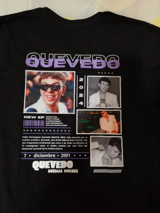 Camiseta Quevedo Negra Talla M