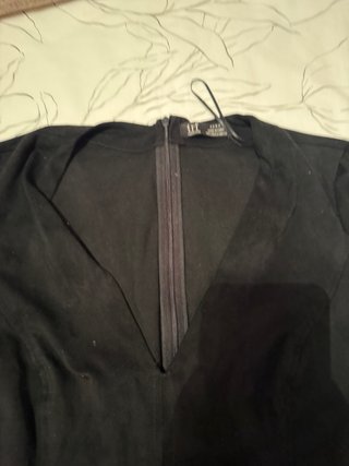 Vestido negro antelina Zara S