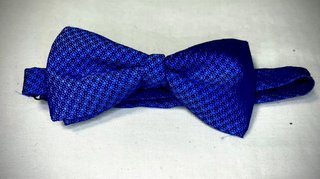 Pajarita azul con estampado de puntos