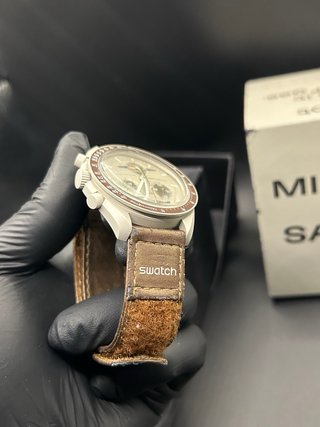 Omega x Swatch MoonSwatch Mission to Saturn Beige