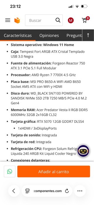 PC Gaming MSI con RGB