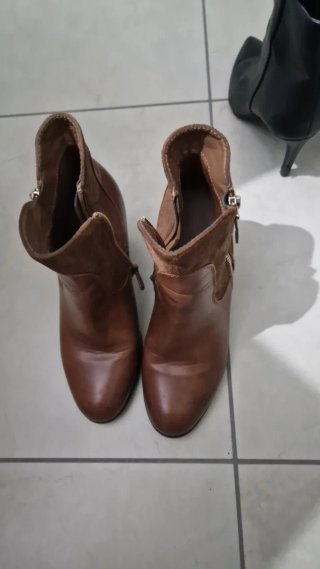 Stivaletti donna marroni tacco 38