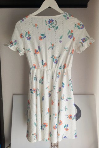 Vestido boho mini flores Springfield T- S
