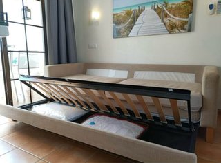 Sofá-cama 3 plazas beige