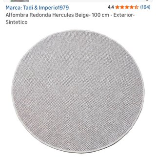 Alfombra Redonda Beige 100cm