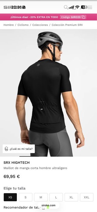 Maillot ciclismo Siroko corto