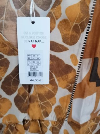 Blusa Naf Naf Talla S/36 Estampada