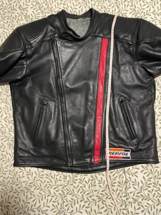 Chaqueta Piel Moto Vintage HRC Repsol Racing