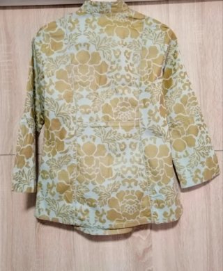 Blusa Almatrichi verde y amarilla floral