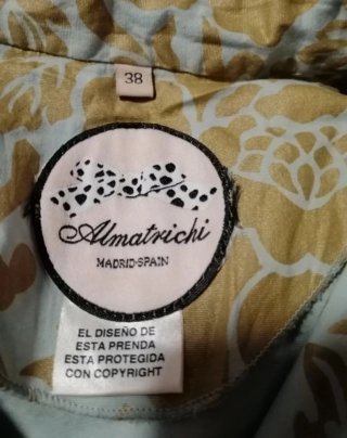 Blusa Almatrichi verde y amarilla floral