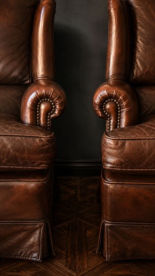 Pareja Sillones Club Chester Piel Estilo RL