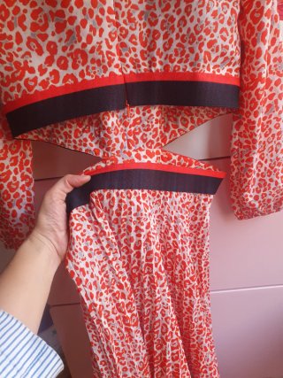 Vestido Maje Cut Out Estampado Leopardo Talla 38