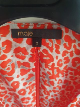 Vestido Maje Cut Out Estampado Leopardo Talla 38