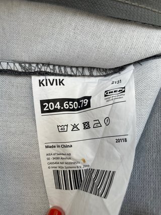 Sofá Kivik 2 plazas Ikea Gunnared gris