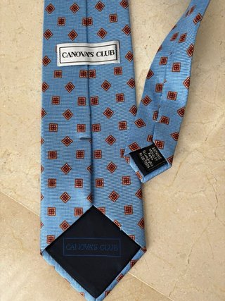 Corbata Seda natural El Corte Inglés Azul/Rojo