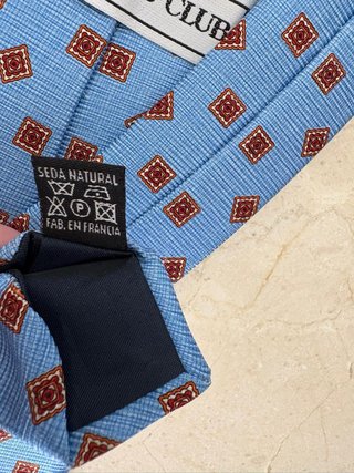 Corbata Seda natural El Corte Inglés Azul/Rojo