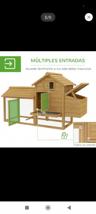 Gallinero XXL exterior madera con nido