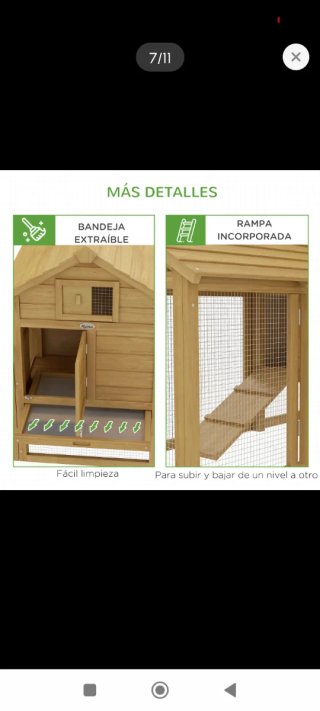 Gallinero XXL exterior madera con nido