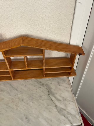Estantería madera miniatura vintage