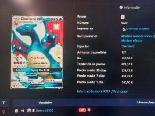 Charizard GX (SV49) Shiny Carta Pokémon