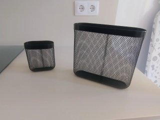 Cesto SKÅDIS IKEA, Juego 2, Negro