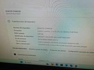 Pc Intel i5 8GB RAM SSD Windows 11 Reacondicionado