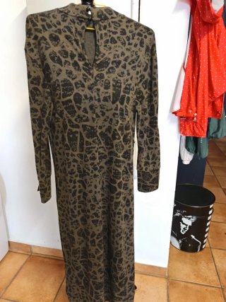 Vestido invierno estampado animal print Talla L