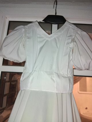 Traje Flamenca Infantil Verde y Blanco