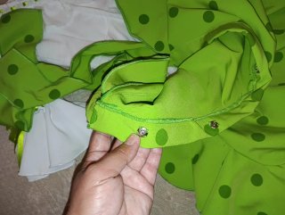 Traje Flamenca Infantil Verde y Blanco