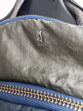 Bolso Mochila Azul y Verde Militar