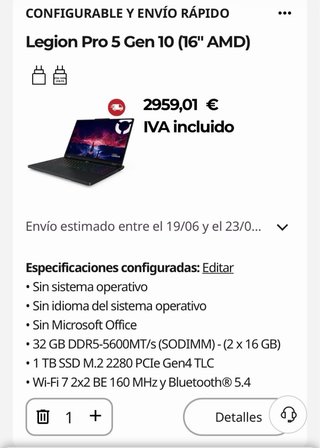 Lenovo Legion Pro 5 Gen 10 (16” AMD)