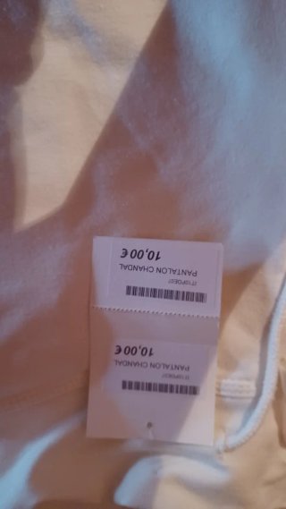 Pantalón de chándal blanco nuevo