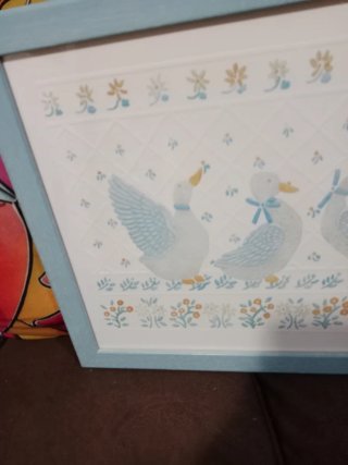 Cuadro azul patitos