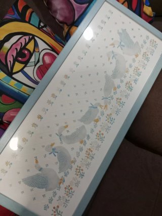 Cuadro azul patitos