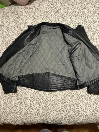 Chaqueta Biker Piel Negra Auténtica