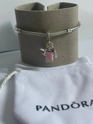 Charm estilo Pandora kit de viajes sello pt s925