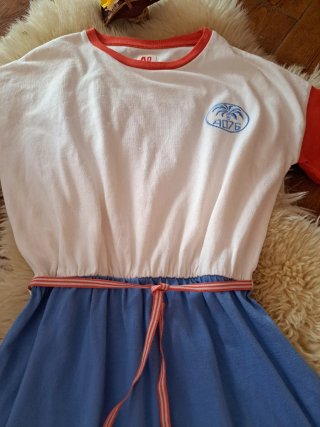 Vestido niña A076 efecto 2 piezas