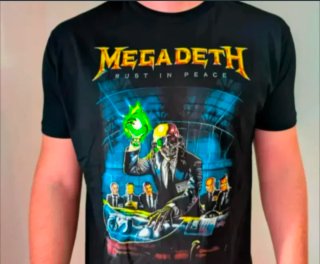 CAMISETA NEGRA - MEGADETH / RUST IN PEACE - XL y +